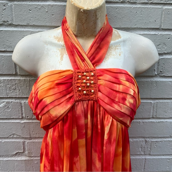 Vintage City Triangles Vibrant Halter Dress - Picture 2 of 8